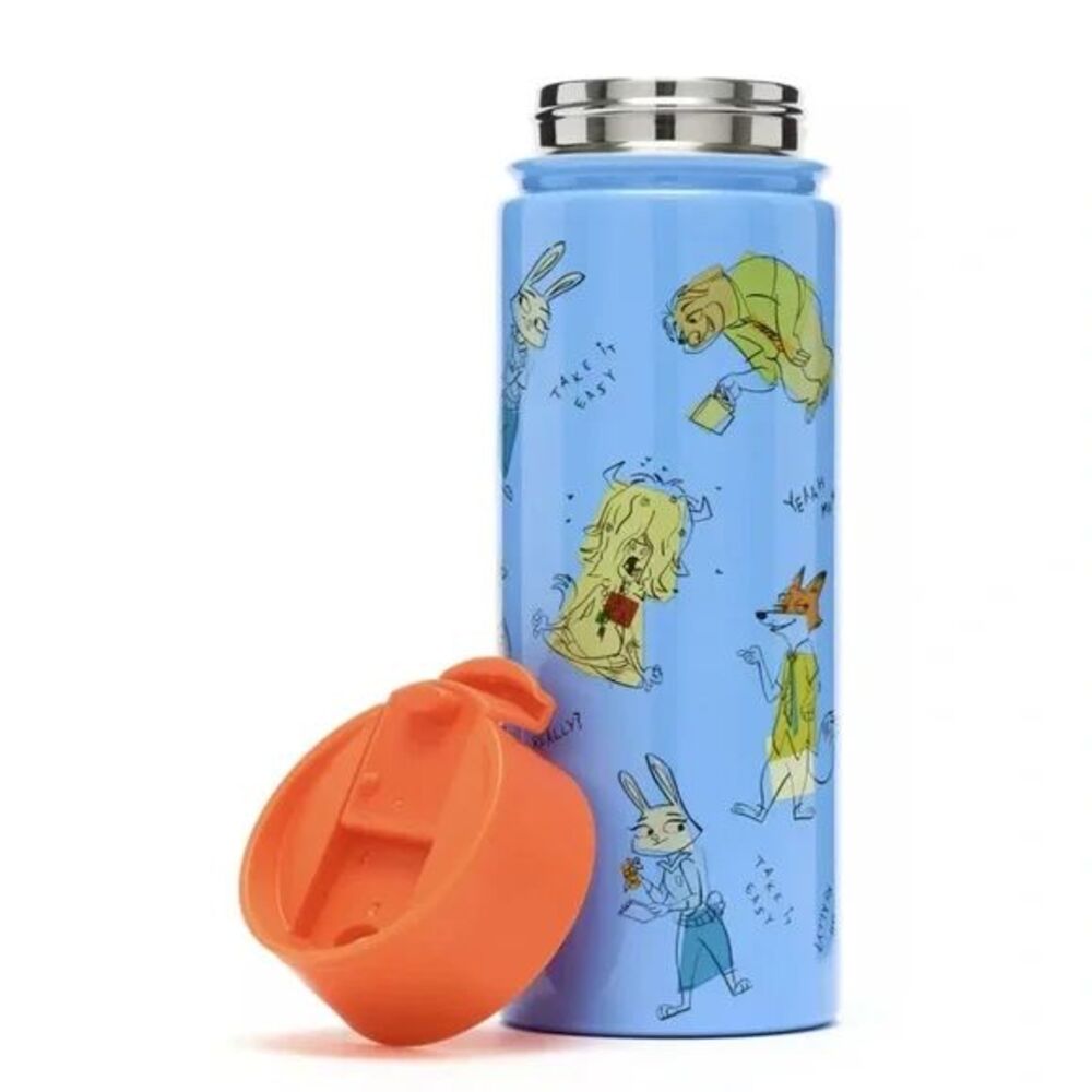 Disney Parks Zootopia Stainless Steel Tumbler Water Bottle Blue 500 ml - Picture 2 of 2